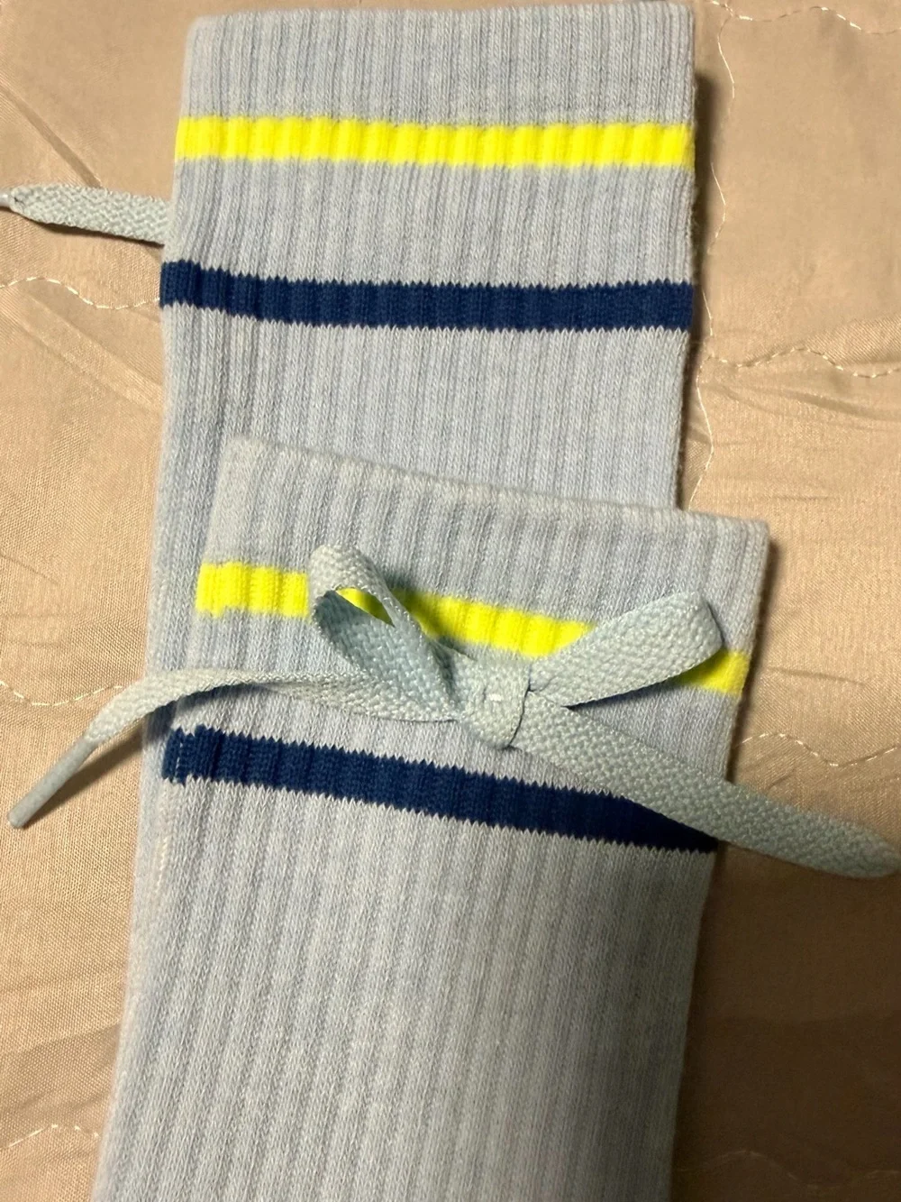 Free PeopleMovement Sky Blue Knee-High Bow Socks NWT